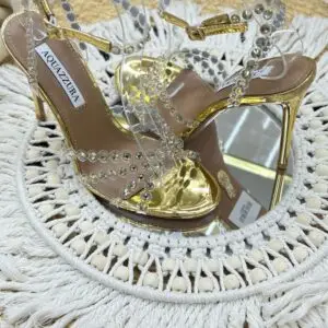 Aquazzura Tequila Crystal-Embellished Sandals