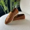 LORO PIANA CASUAL LEATHER LOAFERS