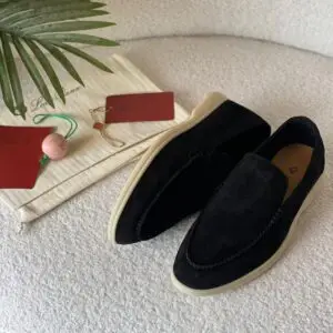 LORO PIANA Scarosso Ludovica Suede Loafers