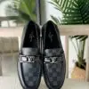 LOUIS VUITTON Buckle Check Loafers