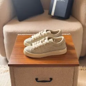 Dior Triangle Pouch Beige Gravity Outline Leather Sneakers