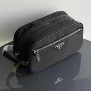 PRADA Re-Nylon & Saffiano Leather Travel Pouch