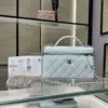 Chanel Lambskin Quilted Blue Bag