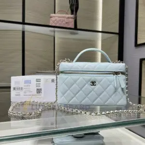 Chanel Lambskin Quilted Blue Bag