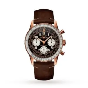 Replica Breitling Navitimer Men Automatic Brown Leather Watch RB0910371B1X1
