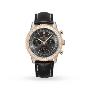 Replica Breitling Navitimer Men Automatic Grey Leather Watch UB0121211F1P1