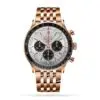 Replica Breitling Navitimer Men Automatic Silver 18ct Rose Gold Watch RB0137241G1R1