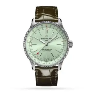Replica Breitling Navitimer Women Automatic Green Alligator Watch A17395361L1P2
