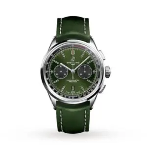 Replica Breitling Premier Bentley Men Automatic Green Leather Watch AB0118A11L1X1
