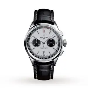Replica Breitling Premier Men Automatic Black Crocodile Watch AB0118221G1P1