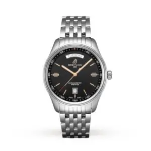 Replica Breitling Premier Men Automatic Black Stainless Steel Watch A45340241B1A1