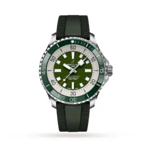 Replica Breitling Superocean Men Automatic Green Rubber Watch A17376A31L1S1