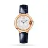 Replica Cartier Ballon Bleu de Cartier Women Automatic Mother of Pearl Alligator Watch WGBB0052