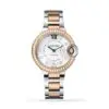 Replica Cartier Ballon Bleu de Cartier Women Automatic Silver Stainless Steel & 18ct Rose Gold Watch W3BB0023