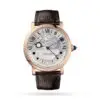 Replica Cartier Ronde de Cartier Men Automatic Silver Leather Watch W1556243