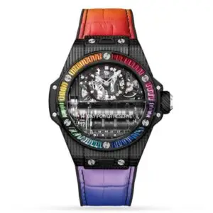 Replica Hublot Big Bang Men Black Alligator Watch 911.QD.0123.LR.4099