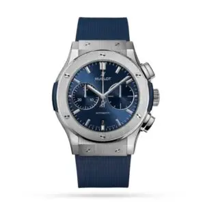 Replica Hublot Classic Fusion Men Automatic Blue Rubber Watch 521.NX.7170.RX