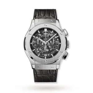 Replica Hublot Classic Fusion Men Automatic Skeleton Leather Watch 525.NX.0170.LR