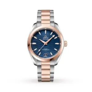 Replica Omega Seamaster Aqua Terra Women Automatic Blue 18ct Rose Gold Watch O22020342003001