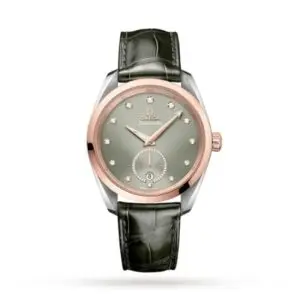 Replica Omega Seamaster Aqua Terra Women Automatic Grey Leather Watch O22023382060001