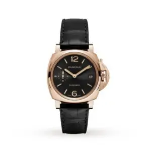 Replica Panerai Luminor Due Men Automatic Black Alligator Watch PAM01029