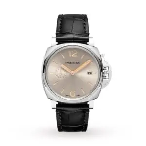 Replica Panerai Luminor Due Men Automatic Ivory Alligator Watch PAM01249