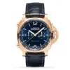 Replica Panerai Luminor Men Automatic Blue Alligator Watch PAM01111
