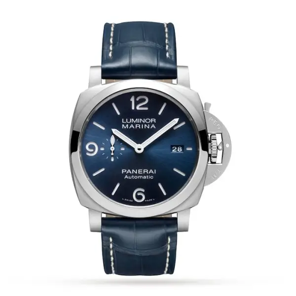 Replica Panerai Luminor Men Automatic Blue Alligator Watch PAM01313 Replica Panerai Luminor Men Automatic Blue Alligator Watch PAM01313