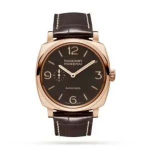 Replica Panerai Radiomir Men Automatic Brown Alligator Watch PAM00573