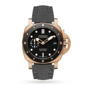 Replica Panerai Submersible Men Automatic Black Alligator Watch PAM00974