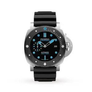 Replica Panerai Submersible Men Automatic Black Rubber Watch PAM00799