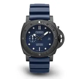 Replica Panerai Submersible Men Automatic Blue Rubber Watch PAM01232
