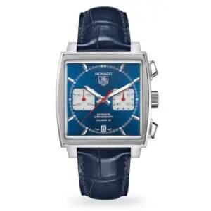 Replica TAG Heuer Monaco Men Automatic Blue Leather Watch CAW2111.FC6183