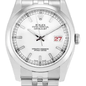 Rolex Datejust White Dial 116200 36 mm