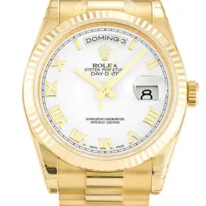 Rolex Day-Date White Dial 118238 36 mm