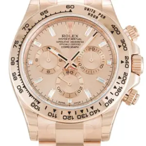 Rolex Daytona Rose Diamond Baguette Dial 116505
