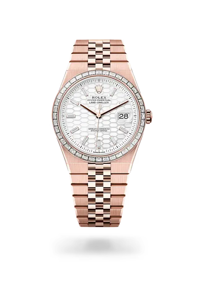 Rolex Land-Dweller 40 mm Everose gold and diamonds Rolex Land-Dweller 40 mm Everose gold and diamonds