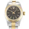 Rolex Oyster Perpetual Lady Black Dial 67193 24 mm