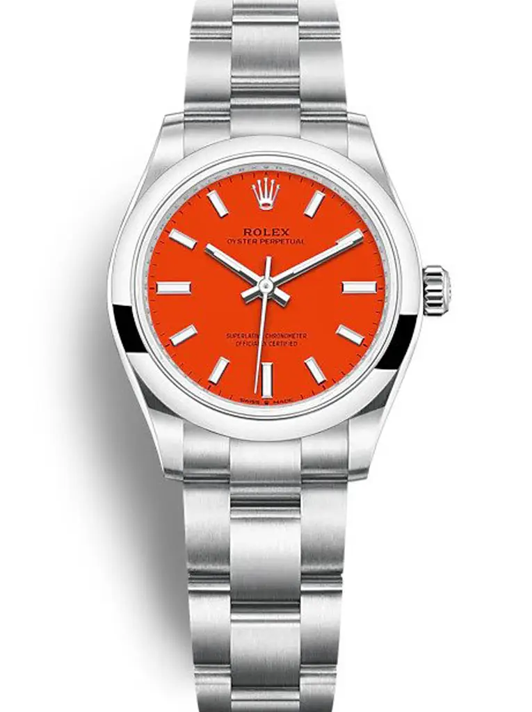 Rolex Oyster Perpetual Lady Coral Red Dial 277200 31 mm Rolex Oyster Perpetual Lady Coral Red Dial 277200 31 mm