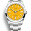 Rolex Oyster Perpetual Yellow Dial 124300 41 mm