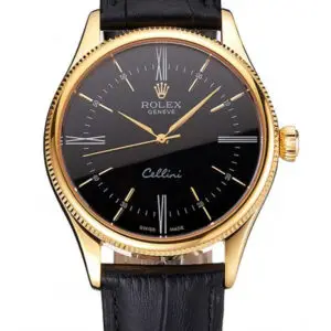 Superclone Rolex Cellini Black Dial REP016814