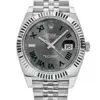 Superclone Rolex Datejust Rhodium Dial 126334 "Wimbledon" Flutted/Jubilee 41 mm