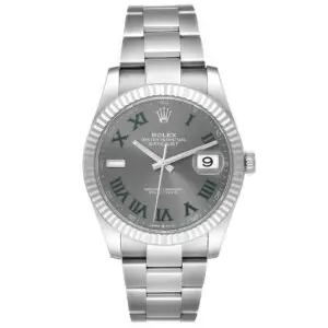Superclone Rolex Datejust Rhodium Dial 126334 "Wimbledon" Flutted/Oyster 41 mm