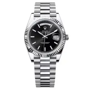 Superclone Rolex Day-Date Bright Black Dial 228236-0003 40 mm