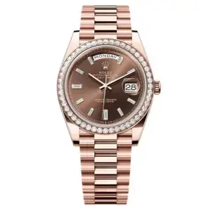Superclone Rolex Day-Date Chocolate Diamond Dial 228345rbr-0006 40 mm
