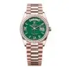 Superclone Rolex Day-Date Green Aventurine Diamond Dial 128345rbr-0068 36 mm