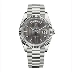 Superclone Rolex Day-Date Grey Stick Tapestry Dial 228239-0002 40 mm